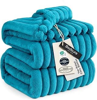 Bedsure GentleSoft Teal California King Size Blanket for Couch - Cozy Soft Blankets for Women, Cute Small Fleece Throws for Girls, Birthday Gifts for Women, 102x96 Inches