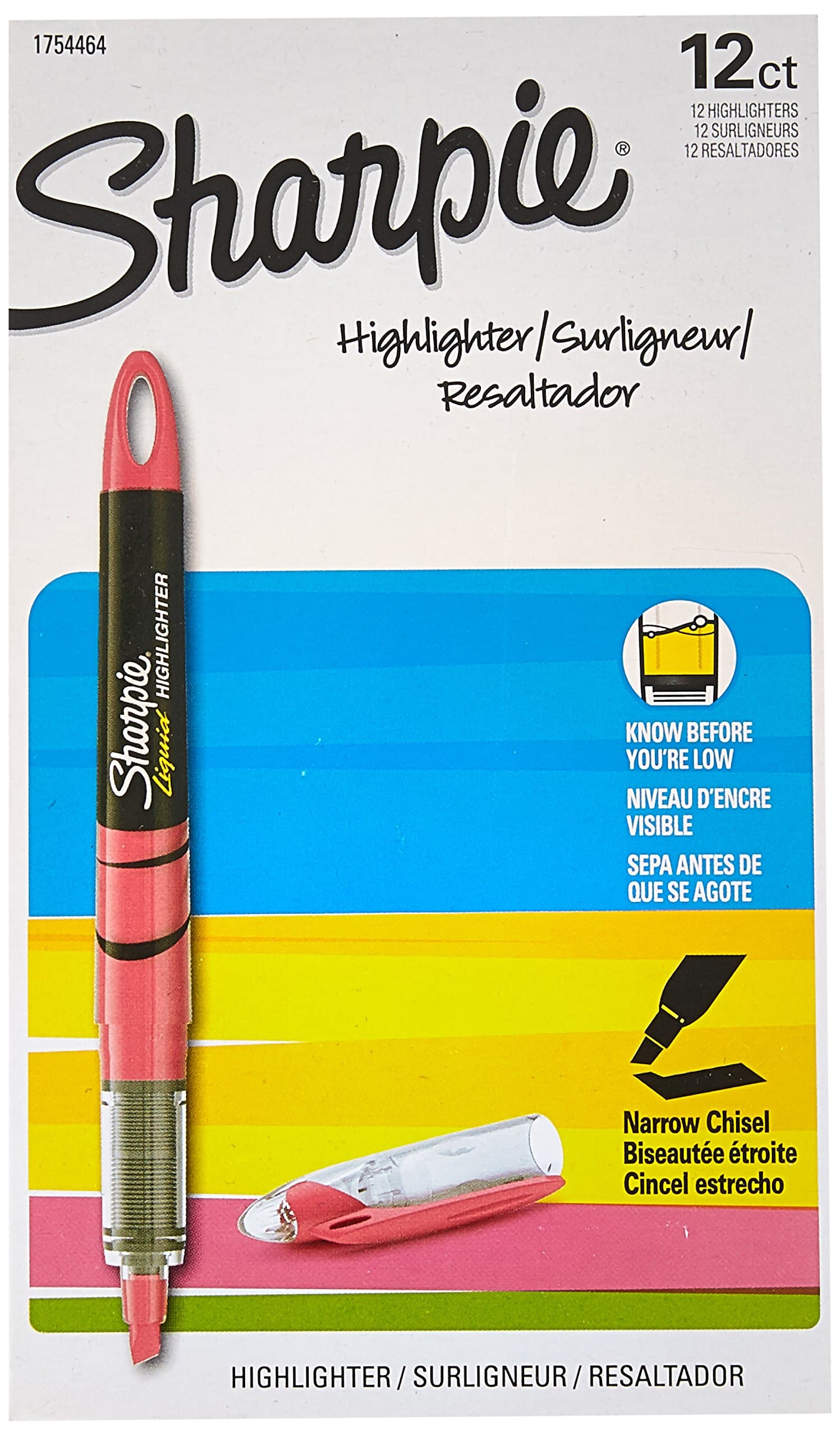 Sharpie Accent Products - Sharpie Accent - Accent Liquid Pen Style Highlighter, Chisel Tip, Fluorescent Pink, 12/Pk - Sold As 1 Dozen - Features a visible ink supply so you never run out unexpectedly. - Pigmented ink for brilliant color. - Versatile chise