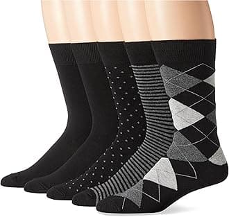 Amazon Essentials Men's Comfortable Patterned Novelty Socks