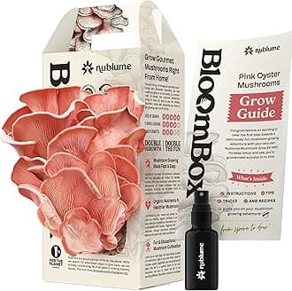 Pink Oyster Mushroom Grow Kit, Grow Your Own Fresh Gourmet Mushrooms at Home, Includes Instructions and Recipes (Pink Oyster)