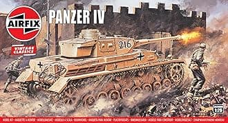 Airfix Vintage Classics Set - A02308V Panzer IV - Plastic Model Tank Kits for Adults & Children 8+, Set Includes 101 Pieces - 1:76 Scale Model Tank Set