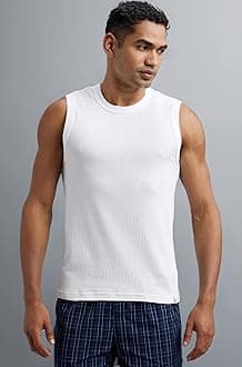 9930 Men's Super Combed Cotton Rib Solid Slim Fit Round Neck Muscle Vest