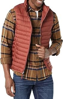 Amazon EssentialsMen's Lightweight Water-Resistant Packable Puffer Gilet