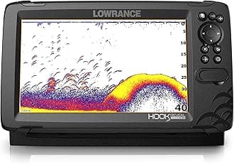 LowranceHook Reveal 9 Fish Finder 9 Inch Screen with Transducer and C-MAP Preloaded Map Options