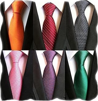 Lot 6 PCS Classic Men's Silk Tie Necktie Woven JACQUARD Neck Ties