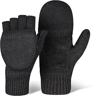 OutdoorEssentials Fingerless Winter Gloves(Black)