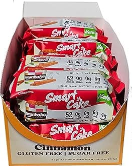 Smart Baking Company Smartcake, Sugar Free, Gluten Free, Low Carb, Keto Dessert (Cinnamon, 16 CT)