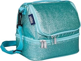Two Compartment Insulated Lunch Bag for Kids – School & Travel Ready - Blue Glitter