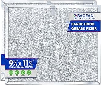 Bagean Stove Hood Vent Filters 9.9" x 11.7" 97007894 Compatible with Broan Range Hood Filter Replacement - Fit's Nutone Kitchen Exhaust Fan Filter Screen - Blocks Grease & Filters Oven Air (2-Pack)