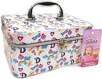 Love, Diana 918494.002 Deluxe Train Set-Make Up Toy in Zip-Up Carry Case for Girls- White