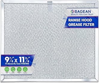 Bagean Stove Hood Vent Filter 9.87" x 11.62" 97007894 Compatible with Broan Range Hood Filter Replacement - Fit's Nutone Kitchen Exhaust Fan Screen - Blocks Grease & Filters Over Oven Air (1-Pack)