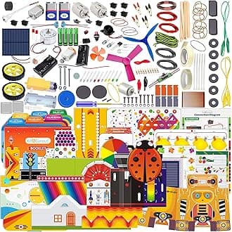 - 245 Experiment Kit - 220 DIY Projects + 20 Exclusive STEM Activities + 5 Solar Projects Educational Learning smart Toy, Games and Machine Making kit for Kids