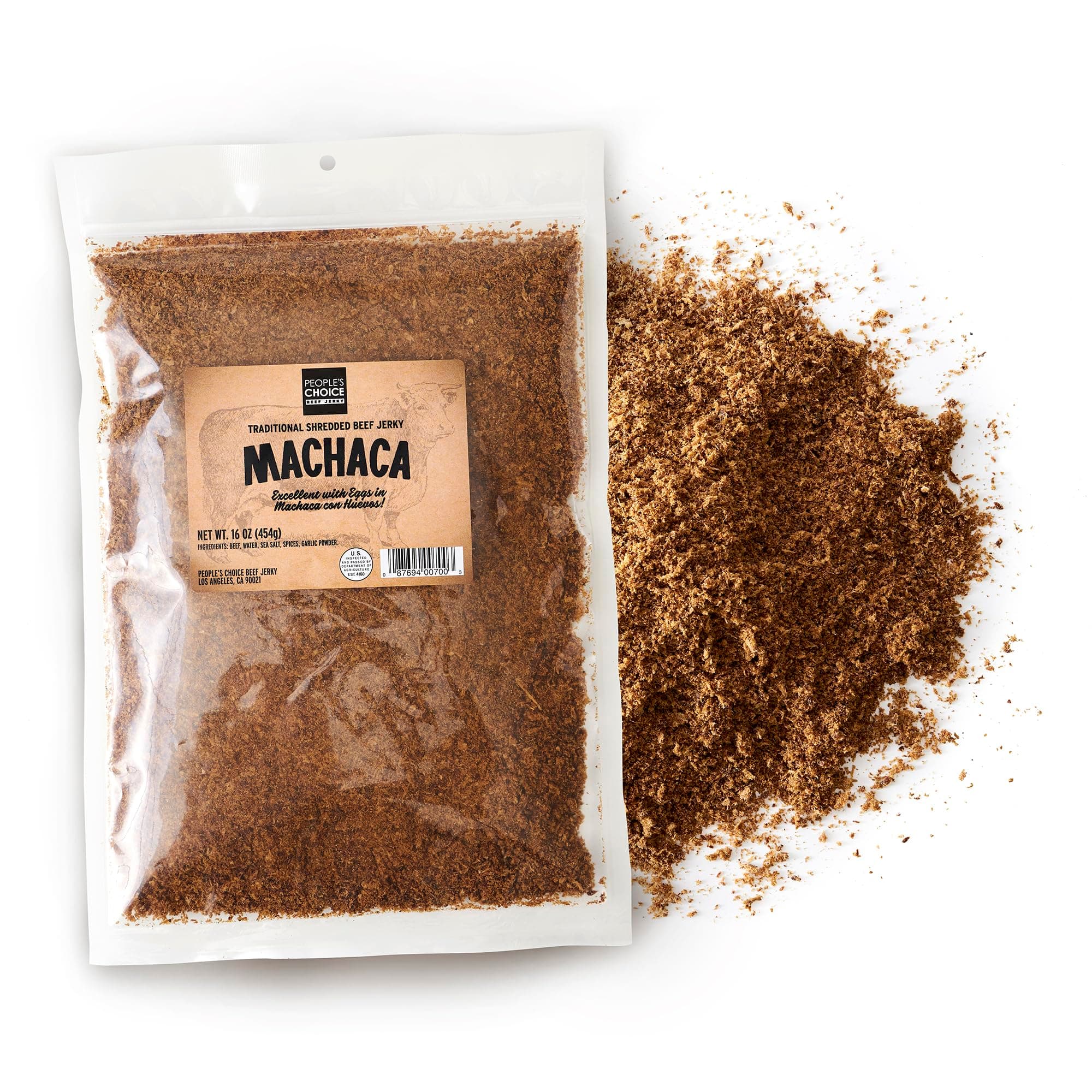 People’s Choice Beef Jerky – Carne Seca – Machaca – Bulk Beef Jerky Chew – Shredded Beef Jerky – Sugar Free, Zero Carb, Gluten Free, High Protein Meat Snack – Made in USA – 1 Pound (16 oz) Bag