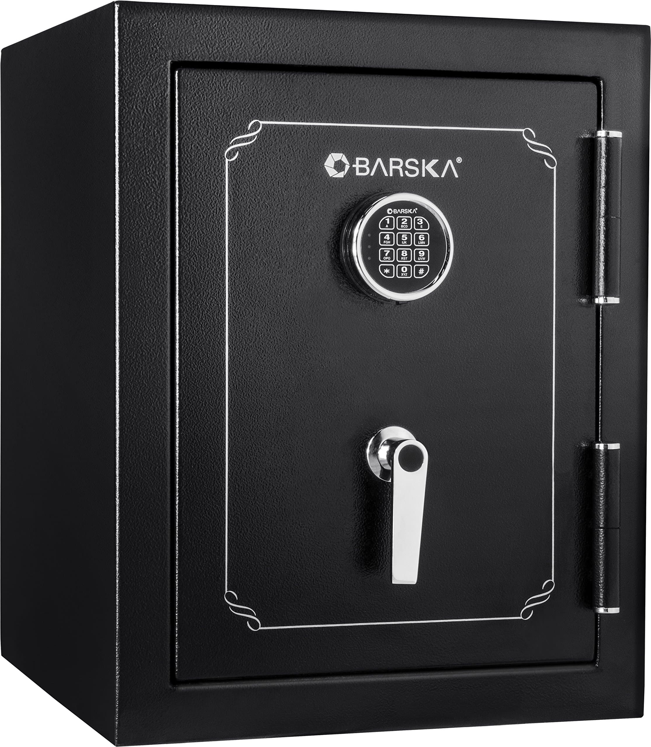 Barska 3.51 Cu. Ft. Fireproof Safe – Digital PIN Lock Vault with 30 Min Fire Rating @ 1400°F, 3 Steel Deadbolts, Adjustable Shelves & Carpeted Interior for Home or Office Fire Safe Home Safe Hidden