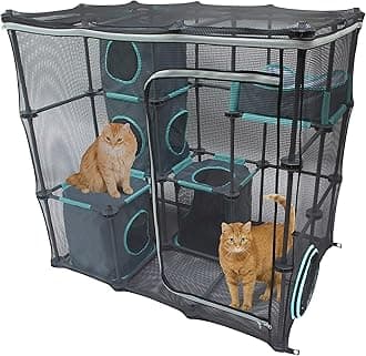 Outdoor Catio Furniture and Play Kits for Cats, Outdoor Mega Kit