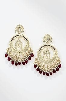 Latest Stylish Traditional Kundan Chandbali Earrings for Women and Girls