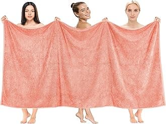 100% Cotton 40x80 Oversized Bath Sheet, Extra Large Turkish Bath Towels for Bathroom, Coral Bathsheet