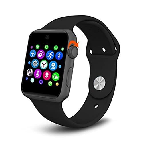Ehootech® Bluetooth SmartWatch Wristwatch 2.5D ARC HD Screen Support SIM for Android & iOS Phone