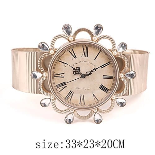 Wall clock Wall Clock, European Clock, Living Room Clock, Classroom Wall Clock ( Color : E )