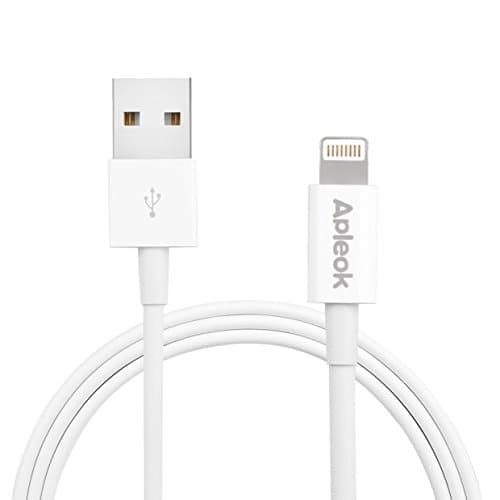Apleok USB Cable (3ft) for iPhone 6s 6 Plus 5s 5c 5, iPad Pro, Air 2, iPad mini 4 3 2, iPod touch 5th gen / 6th gen / nano 7th gen White(Apple MFi Certified)