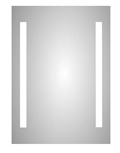 Meek Mirrors Frameless Backlit LED Light On Sides Bathroom Mirror with Easy Mounting and On-Off Switch - 18 inch by 30 inch (ML1011-1830)