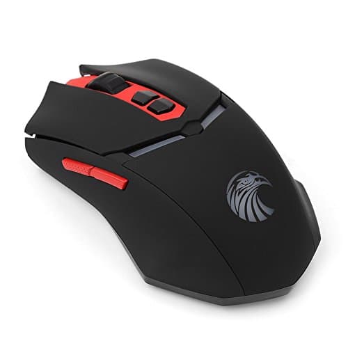 Easterntimes 2.4GHz Wireless Gaming Mouse 2400 DPI 7 Button for PC Laptop Desktop Notebook (Black)
