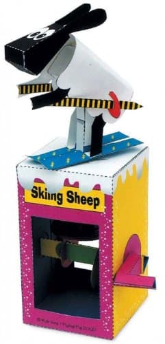 Paper Animation Kit, Skiing Sheep