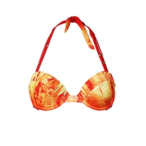 Dolcessa Womens Tie Dye Bikini Top Orange Medium