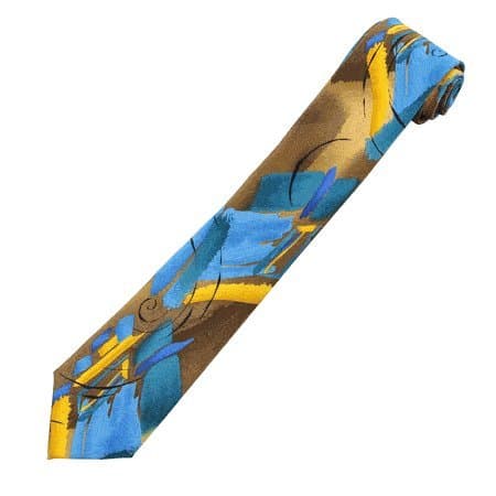 X-Long Jerry Garcia "Aztec Objects" Tie #9227/ Brown