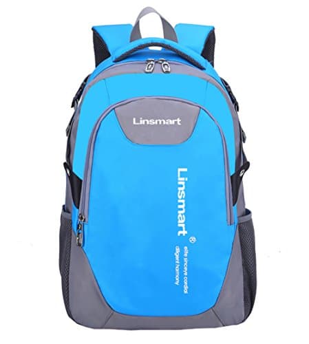 Linsmart Large Space Lightweight School Backpack Book Bag for Boys Blue
