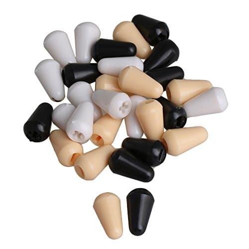 Yibuy 3.5mm Plastic 5-Way Switch Tip Knob Cap for Electric Guitar Replacement Set of 30