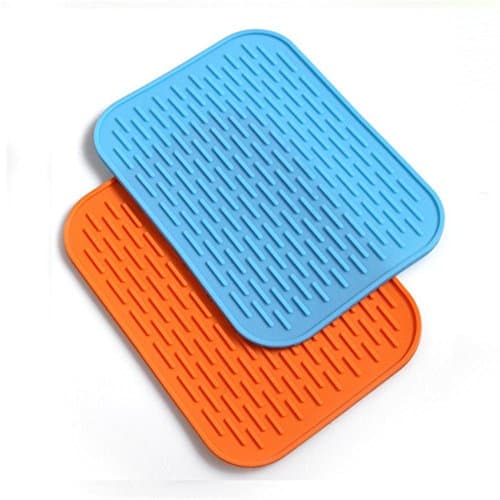 Hot Pads, 2-pack Silicone Pot Holder,Protects Counters & Tables – Spoon Rest, Jar Opener, Trivet Mat, Heat Resistant Hot Pads Perfect Silicone Heat Resistant Insulation Holders for Cooking