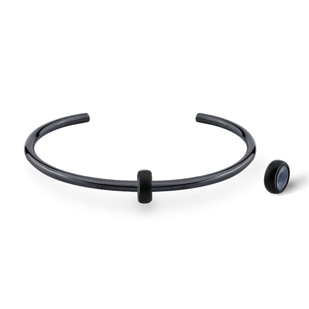 Glamulet Basic “C” Bangle 925 Sterling Silver Cuff Charms Bracelets For Women