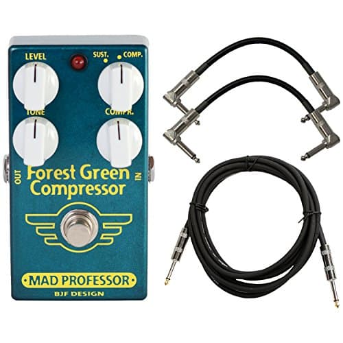 Mad Professor Forest Green Compressor Comp Pedal w/ 3 Cables