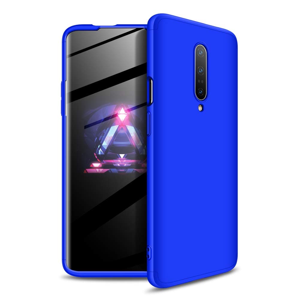 Pacyer Case Compatible with OnePlus 7 Pro, 360 Degrees Full Body 3 in 1 Shockproof Matte Cover Compatible OnePlus 7 -Red (Blue, OenPlus 7 Pro)