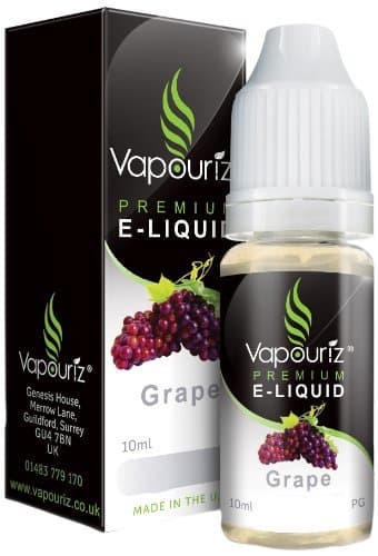 Vapouriz Premium E Liquid x3 10ml (TRIPPLE PACK) Zero 0% Nicotine (Grape)