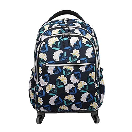 Cooralledtooere Reversible push-pull dual-purpose universal wheel light travel bag, three-layer zipper waterproof trolley bag, pullable folding men and women backpack duffel bag, canvas waterproof fab