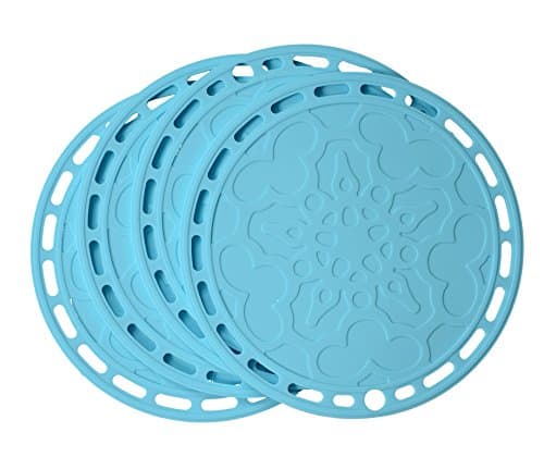 SHUOWEI Silicone Hot Pads, Multi-purpose Kitchen Tool, Pot Holder, Splatter Guard, Microwave Cover, Jar Opener, 8 Inches.