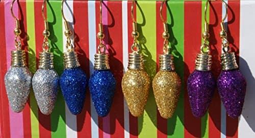 Small Christmas Light Bulb Earrings