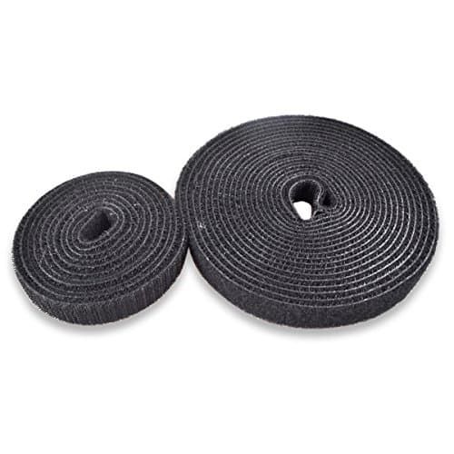 Cable Management, Fastening Tape Cable Ties by DCFun Reusable Hook & Loop Strap Cord Organizer (16ft)