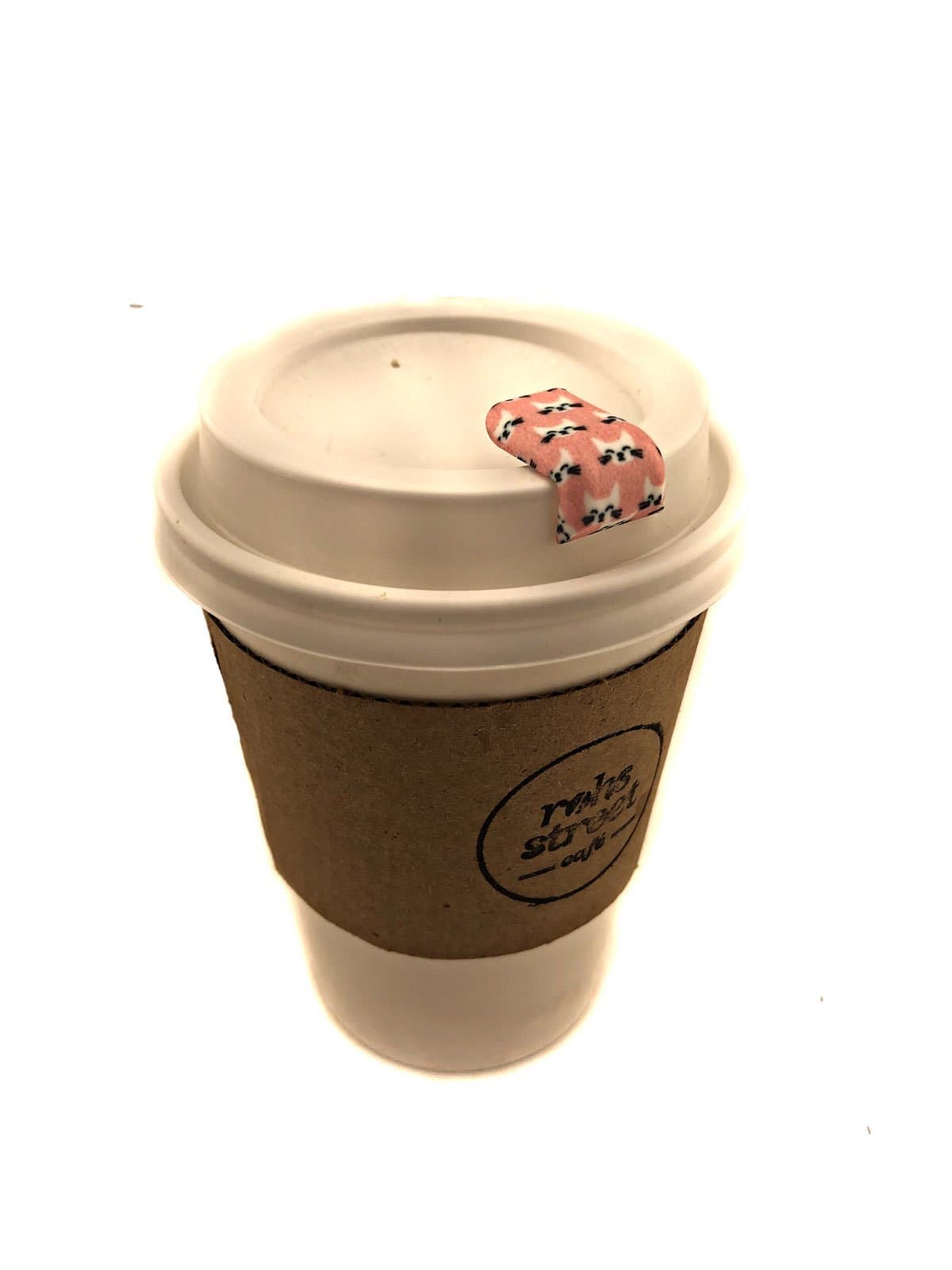 Cofftop Reusable Coffee Beverage Plug for Disposable Cups, Universal Fit (Cat Pattern)