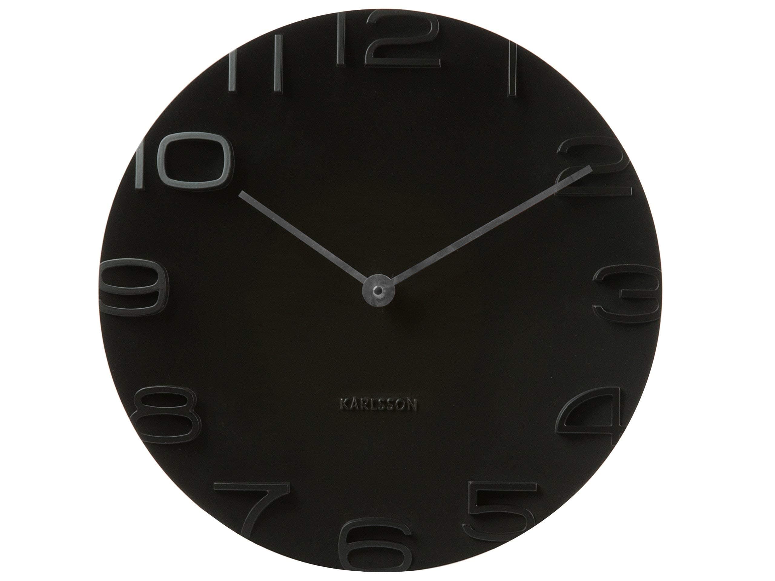 Present Time Karlsson On The Edge Wall Clock, Black