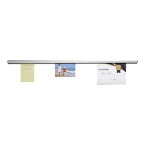 ADVANTUS Grip-A-Strip Display Rail, Personal Size, 2 Feet Long, Satin Finish Aluminum (2000)