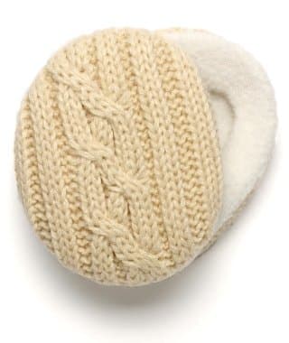 Sprigs Earbags Cable Knit with Thinsulate, Tan, Large