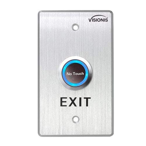 VIS-7013 Indoor Stainless Steel No Touch Request to Exit Button with Time Delay Standard Size with LED Light NC COM and NO Outputs