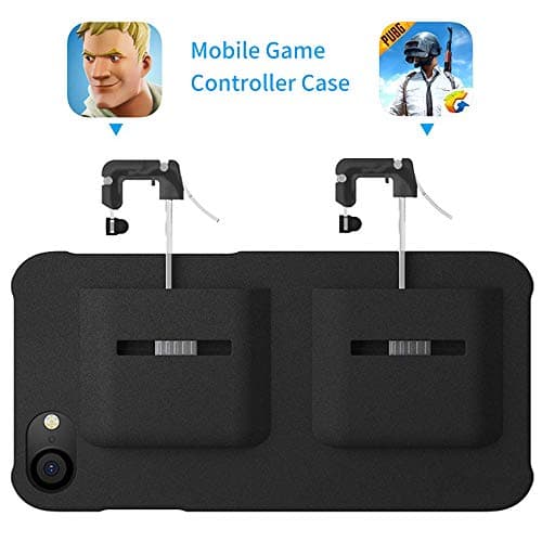 Mobile Game Controller Case for Apple iPhone6/7/8,Phone Cover PUBG Trigger Fortnite Joystick Gamepad Remote,for Apple iOS Battle Royale Games (4.7" in Black)