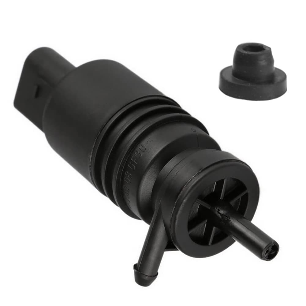 Front Windshield Washer Pump w/Grommet Replacement for BMW E46 M3 M5 X3 X5 Z3 Z4 Z8 Mercedes-Benz E250 E300 E320 E500 E550 E63 AMG Replaces OEM 67128362154, 67128377612, 21323-232316B