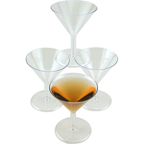 Mini Plastic Martini Glasses - Case of 100