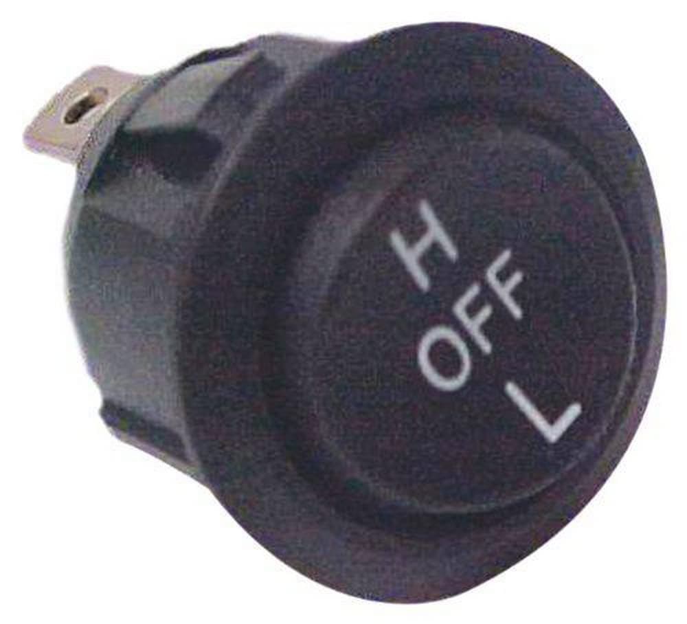 Symtec300005 Replacement Hi-Low Flush Mount Rocker Switch for ATV Snowmobile Hand Warmer