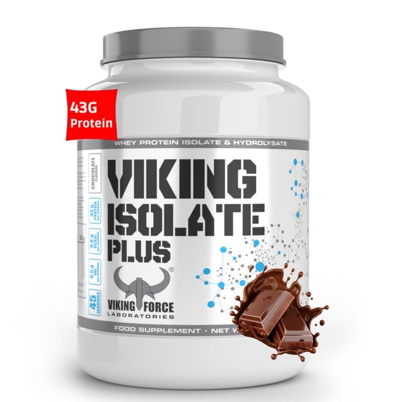 Viking Isolate Plus - Chocolate Flavoured Isolate Protein, 5lbs, 43g protein per scoop